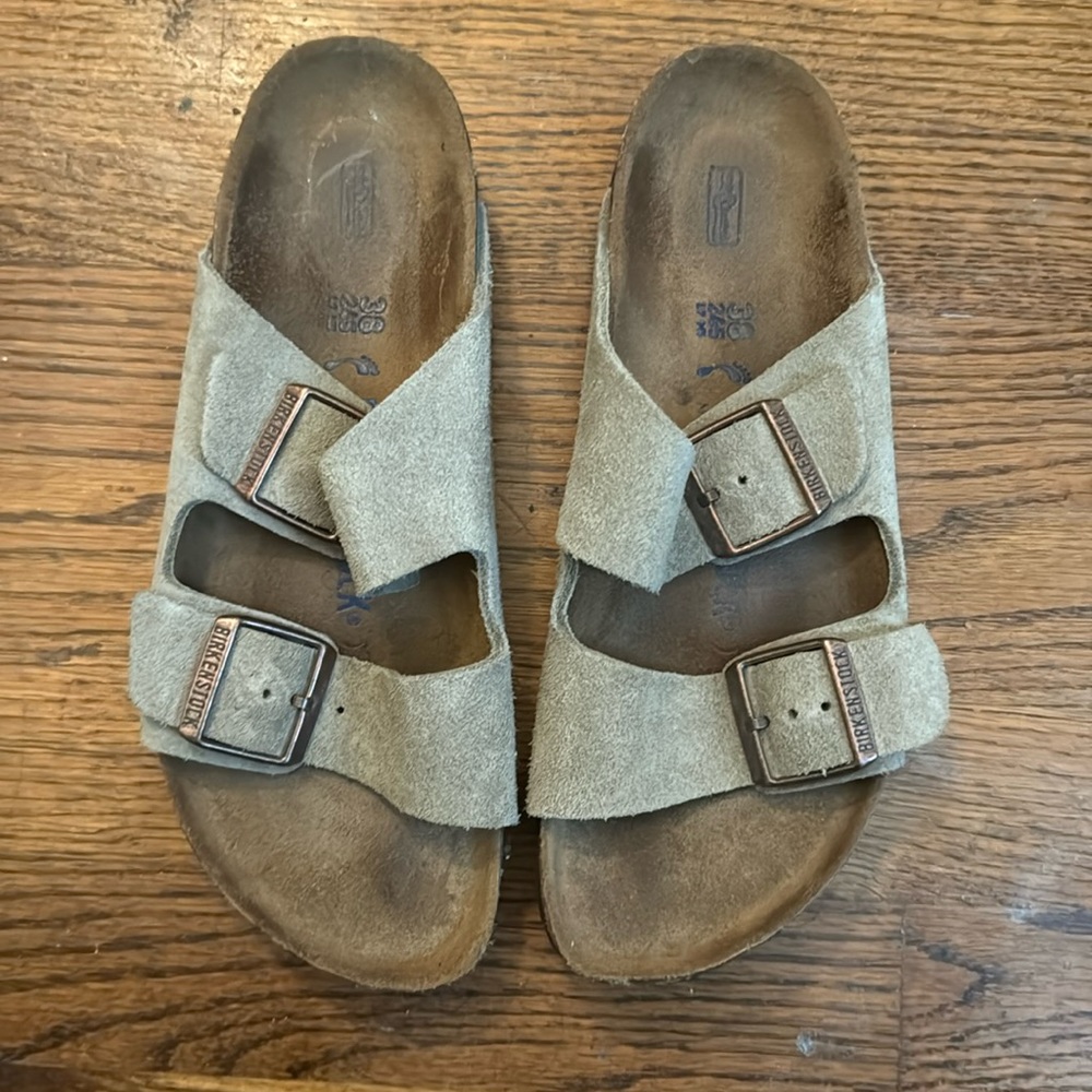 birkenstock suede slide sandal size 7